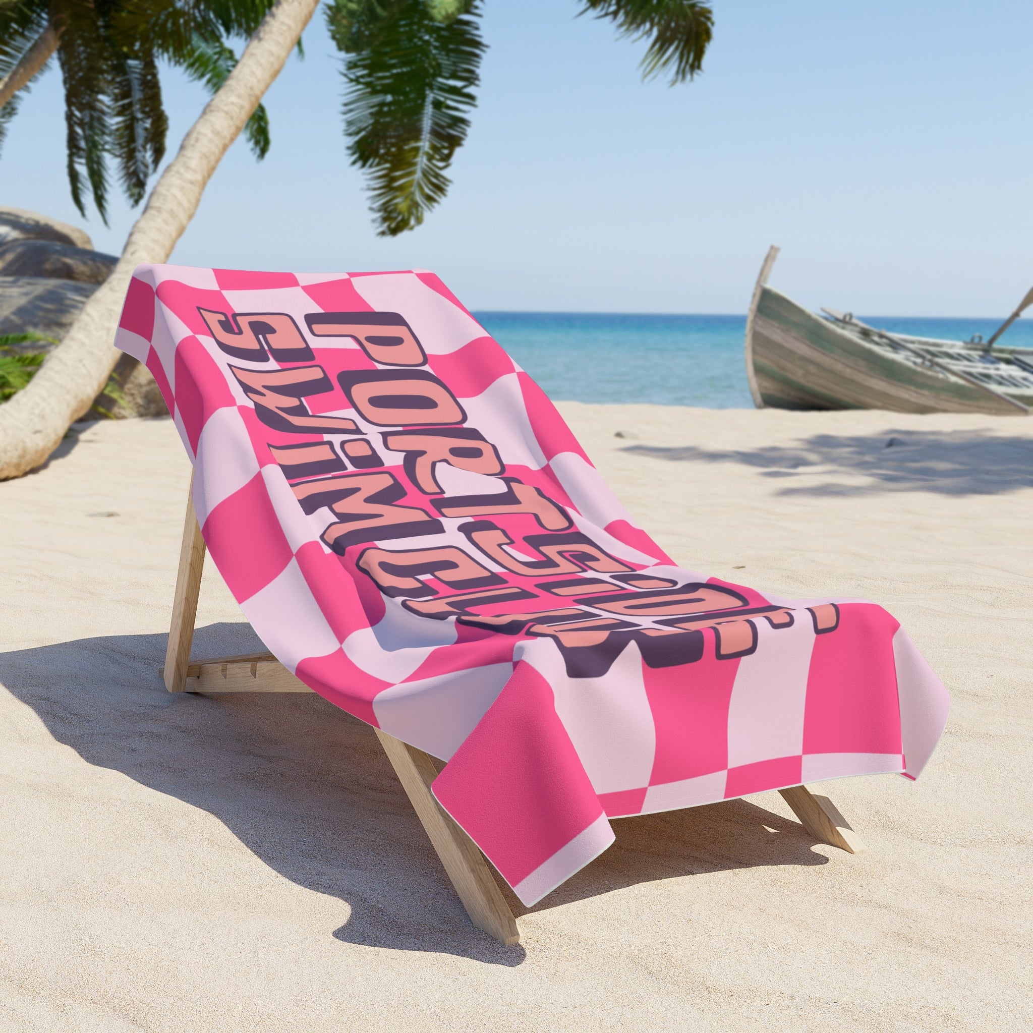 Checkers Beach Towel
