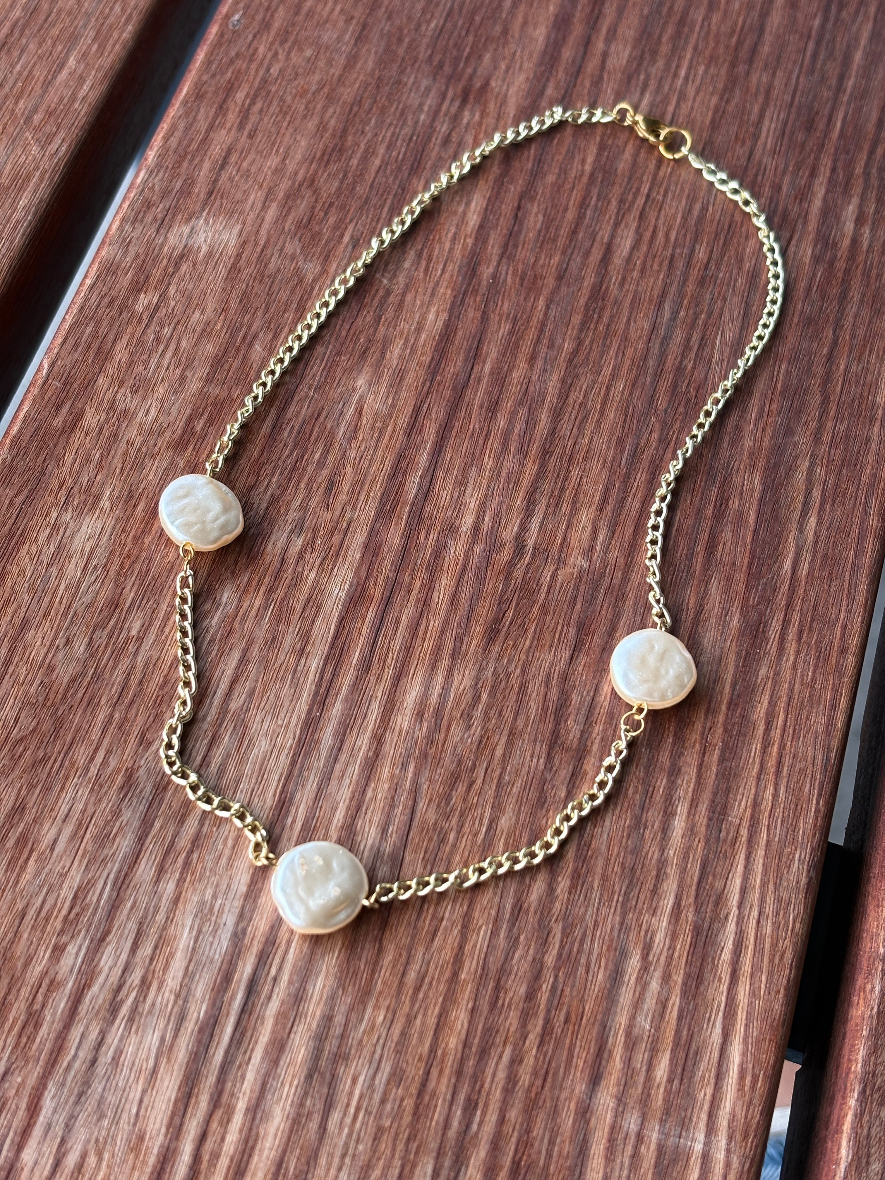 Three Pearl Necklace
