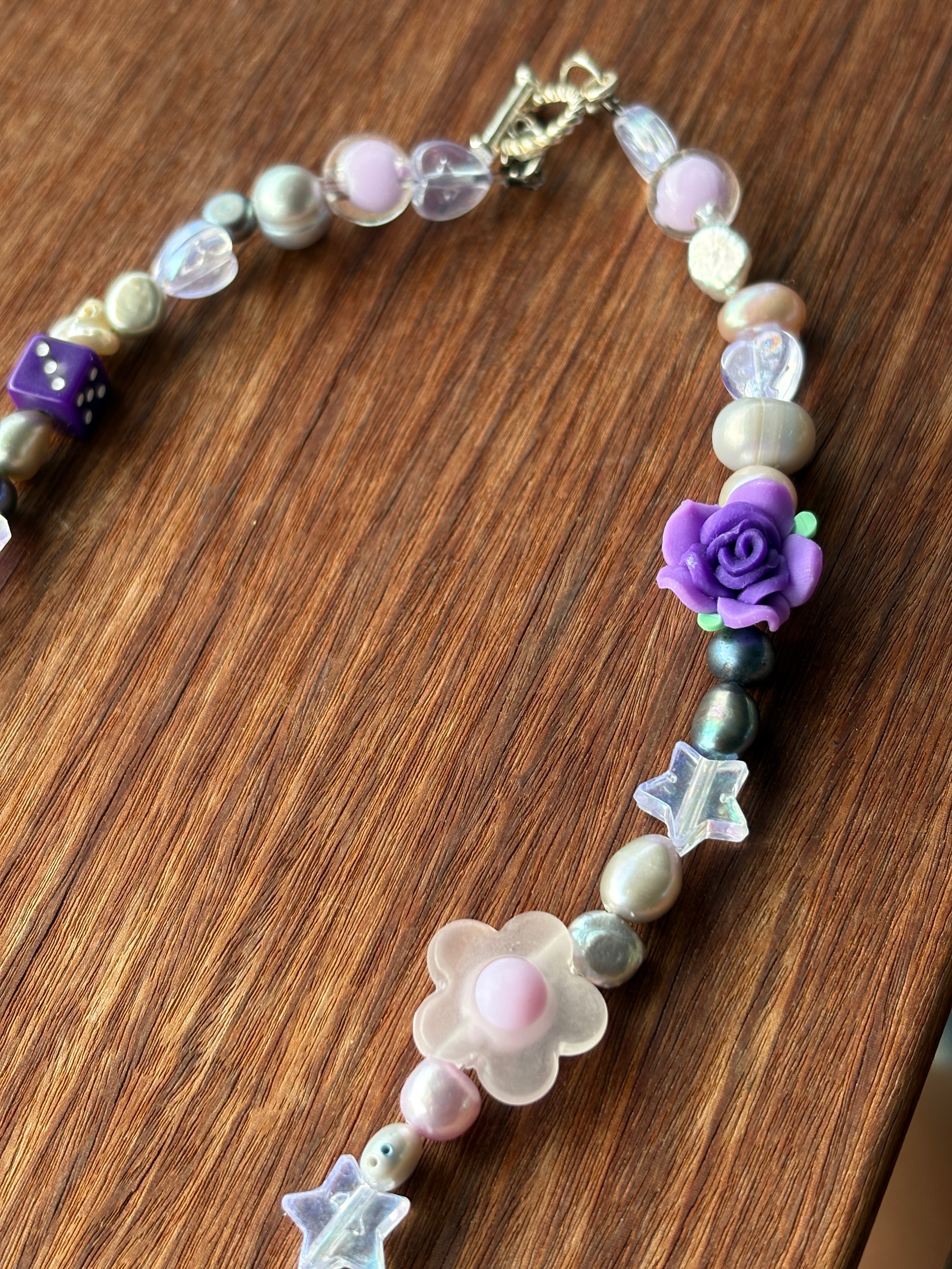 Purple Beaded Necklace