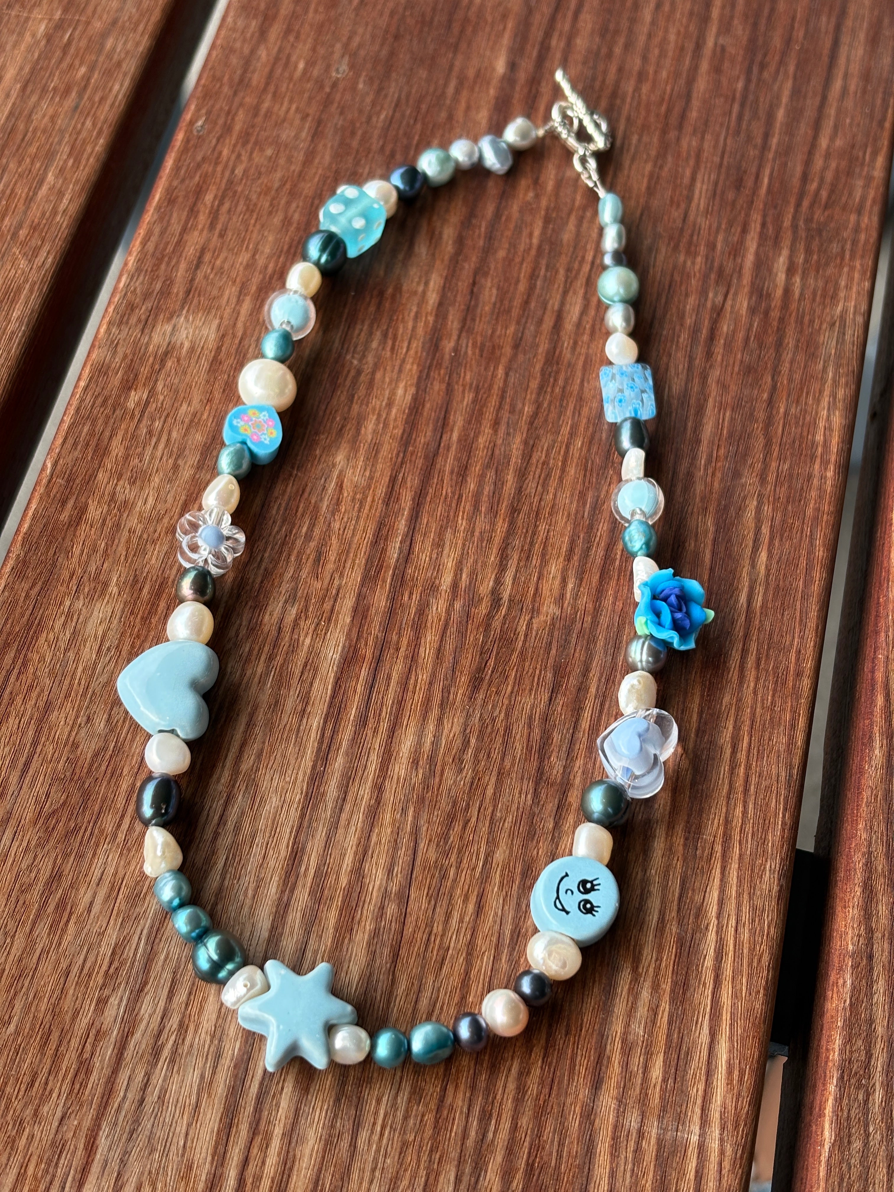 Blue Beaded Necklace