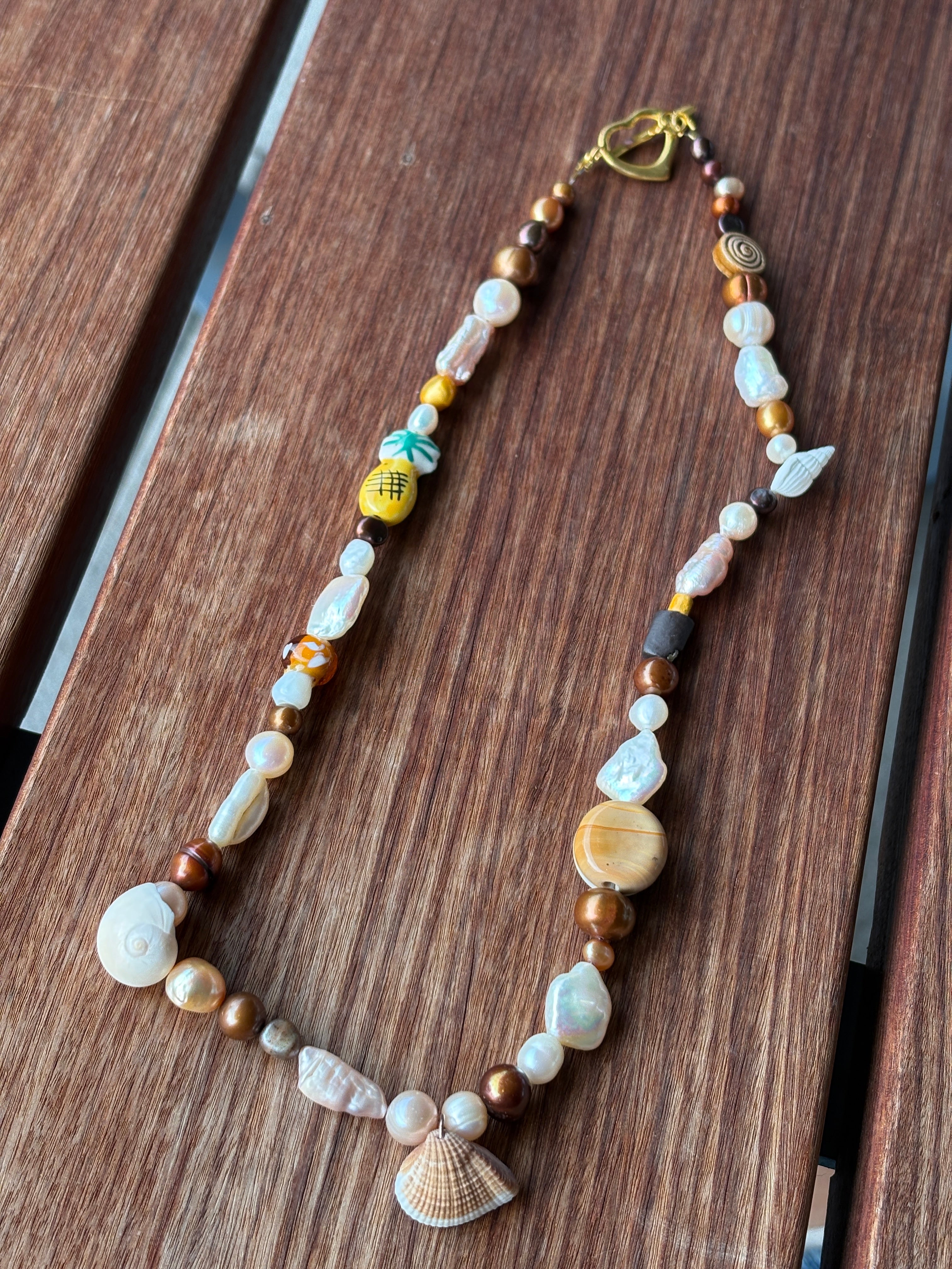Neutral Beaded Necklace