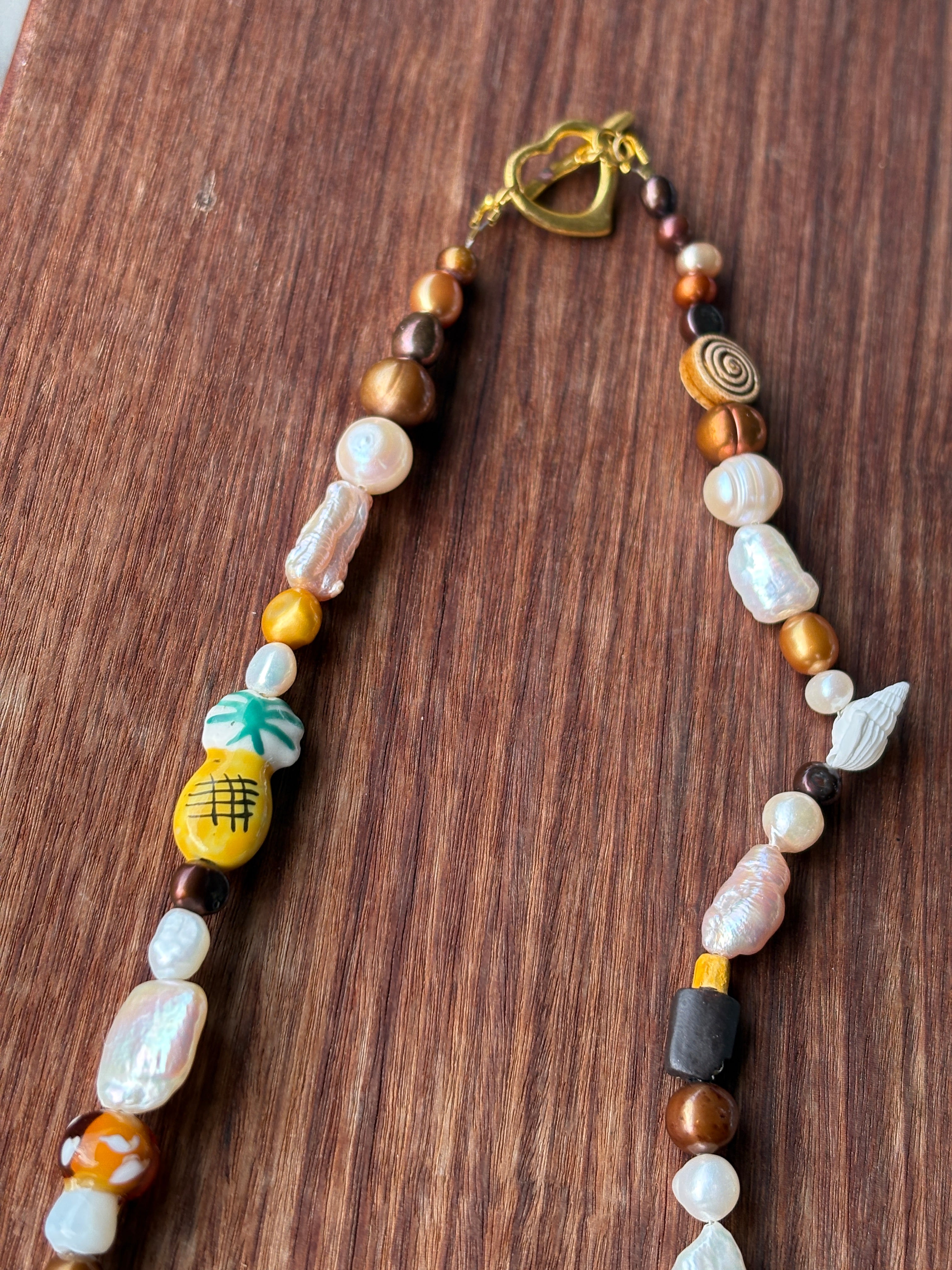 Neutral Beaded Necklace