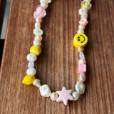 Smiley Beaded Necklace