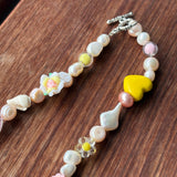 Smiley Beaded Necklace