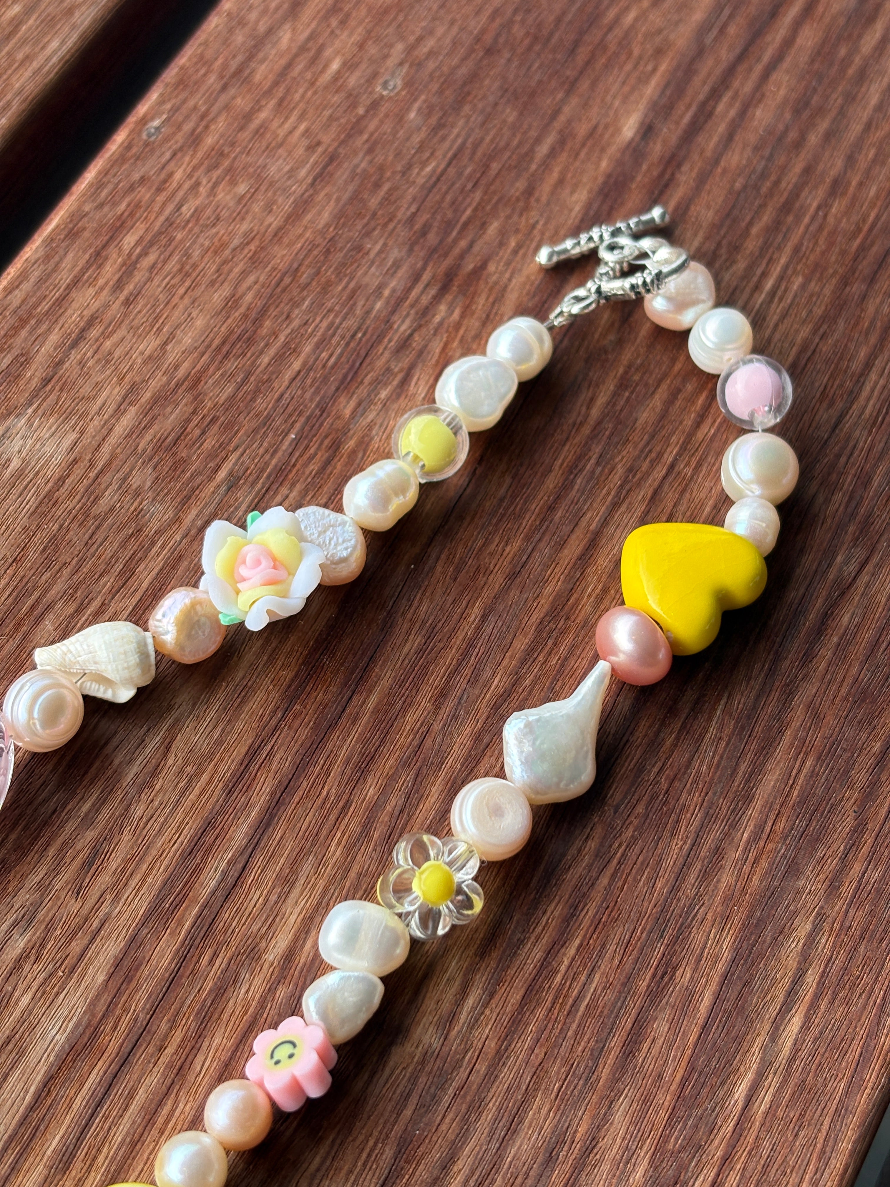 Smiley Beaded Necklace